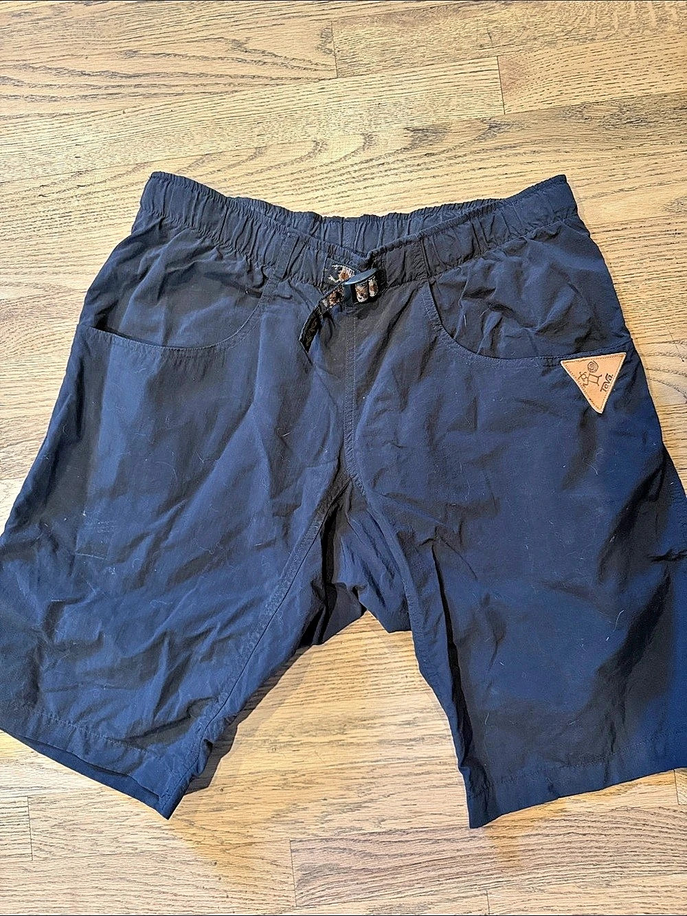 Vtg Teva Belted Hiking Shorts Gorpcore Baggies Sz S Black/Grey